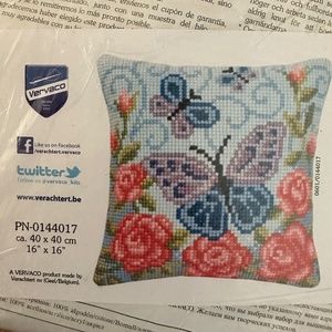 Cross Stitch Butterfly Pillow Kit New In Package